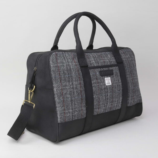 Grey Harris Tweed Holdall
