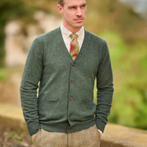 Herren Merino-Strickjacke ''The Cardigan'' In Forrest Green