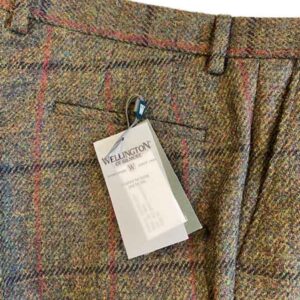 Harris Tweed Hose ''Mr. Miller " Im Green Overcheck