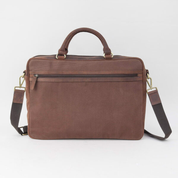Blue Harris Tweed Briefcase