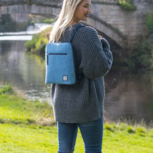 Harris Tweed Rucksack in Himmelblau
