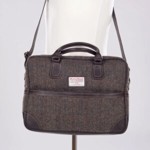 Arran Briefcase Tweed Brown