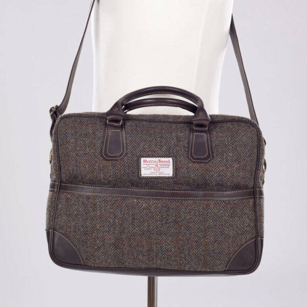 Arran Briefcase Tweed Brown