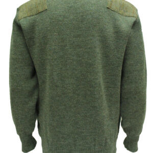 Rundhalspullover mit Harris-Tweed-Applikationen, Derby Tweed