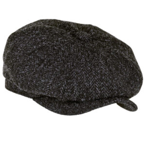 Peaky Blinders Pet, Antraciet Visgraat Harris Tweed