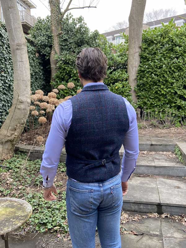 Harris Tweed Weste Blau 613