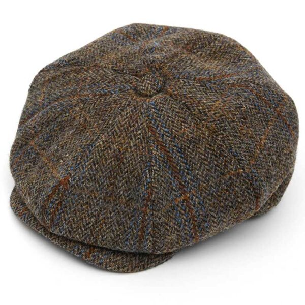 Harris Tweed 8 Piece Baker Boy Flat Cap