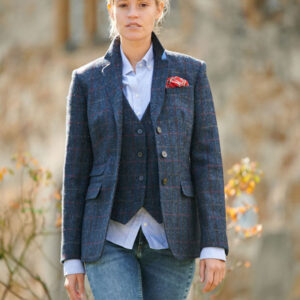 Harris tweed Dames Sakko Scottish Blue 613