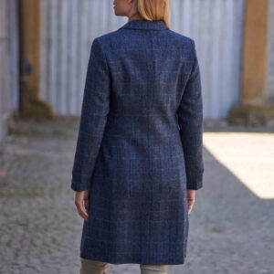 Harris Tweed Damenmantel '' Emilia'' In Scottish Blue