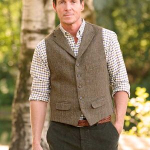 Harris Tweed Weste mit Revers 670