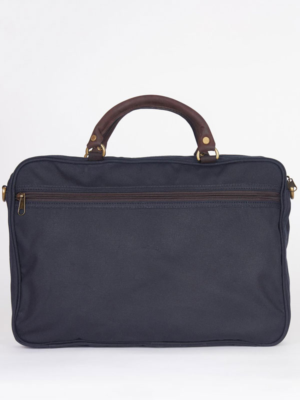 Barbour Aktentasche Wax Leather Briefcase Navy