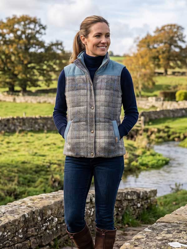 Harris Tweed Bodywarmer „Lisa“ In Queen Check