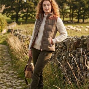 Harris Tweed Bodywarmer „Lisa“ In Evergreen