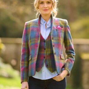 Harris Tweed Blazer ''Ladiesclub'' In Candy Check