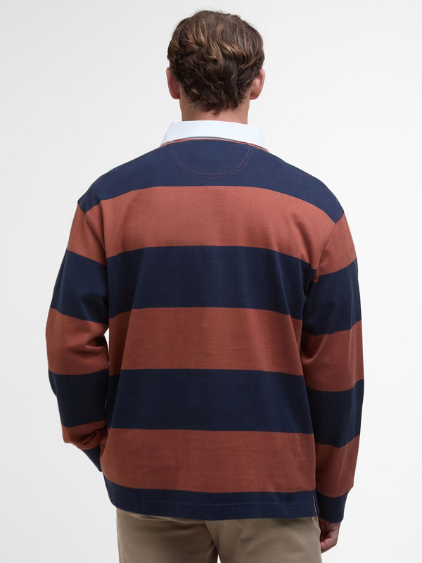 Barbour Rugby Polo Navy Rust