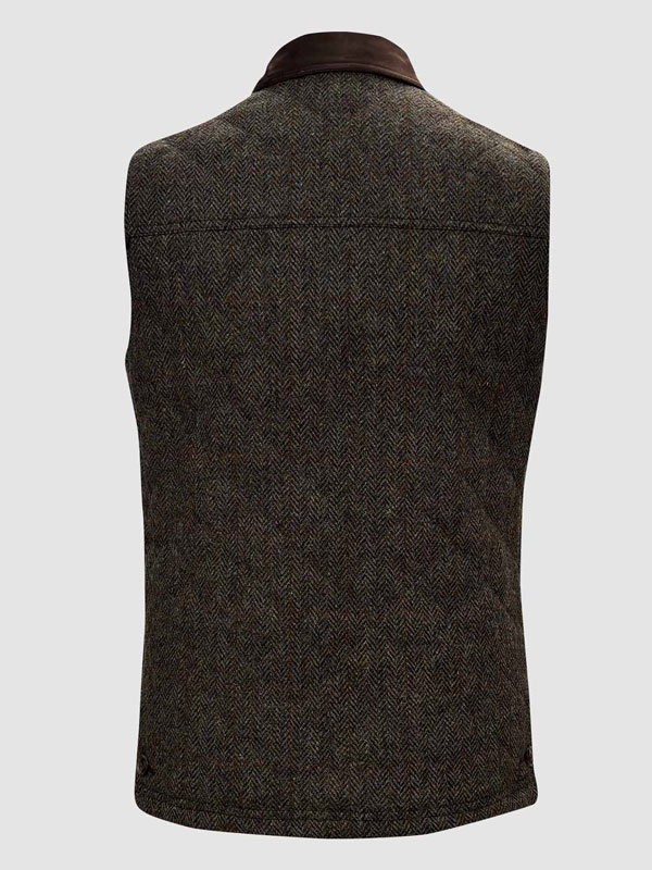 Harris Tweed Weste, Bodywarmer Braun