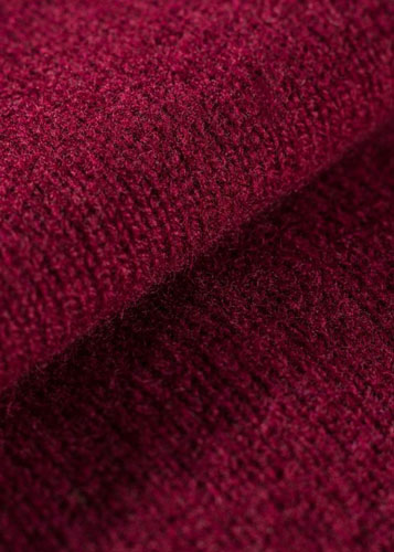 Alan Paine Lammwolle Pullover Rundhals Bordeaux