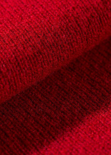 Alan Paine Lammwolle Pullover Rundhals Rot