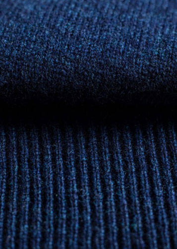 Alan Paine Lammwolle Pullover Rundhals Indigo