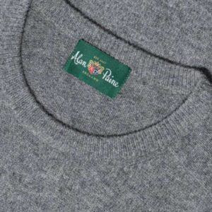 Alan Paine Lammwolle Pullover Rondhals Grau