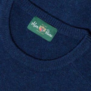 Alan Paine Lammwolle Pullover Rundhals Indigo