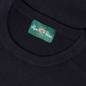 Alan Paine Lammwolle Pullover Rundhals Navy