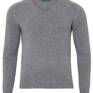 Alan Paine Lammwolle Pullover Rondhals Grau