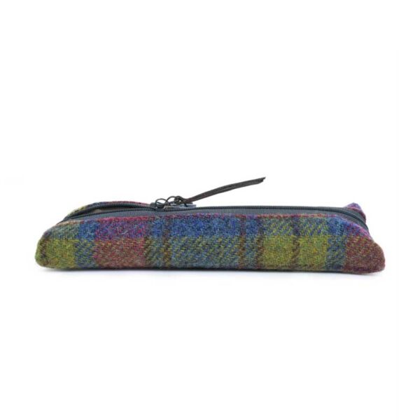 Harris Tweed Highland Range Slim Federmäppchen, lila-kariert