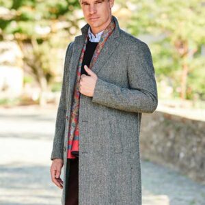 Harris Tweed Blazermantel “Barney” Für Herren In Black Herringbone