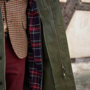 Herrenmantel ''Finchester All Season'' In Oliv Mit Heraustrennbarem Wollfutter
