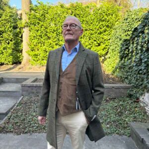 Harris Tweed Blazermantel “Barney” Für Herren In Green Overcheck