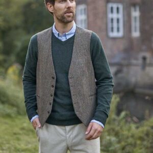 Harris Tweed Weste ''Tailor'' In Evergreen