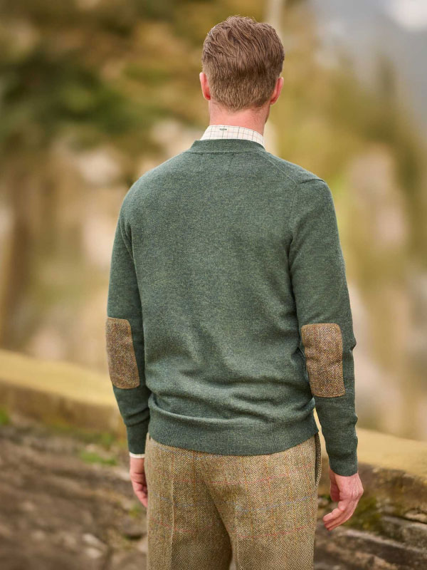 Herren Merino-Strickjacke ''The Cardigan'' In Forrest Green