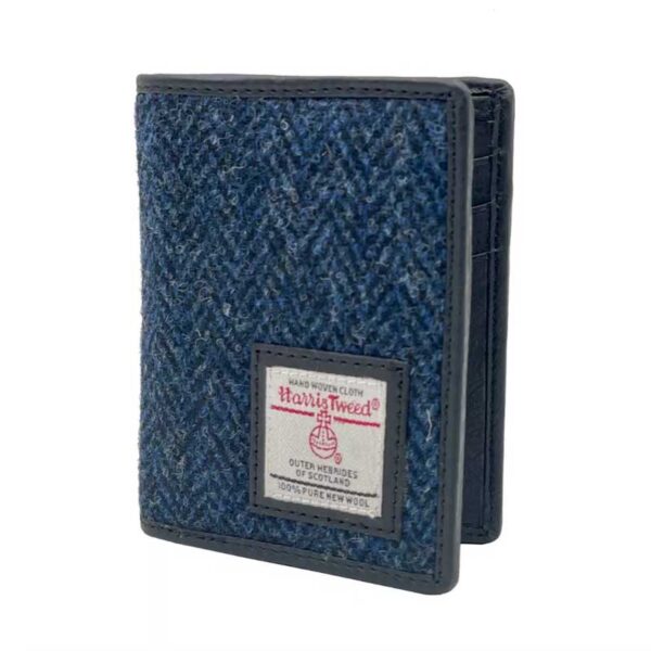 Harris Tweed Kartenetui in Blau