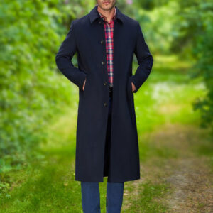 Langer Herrenmantel „Delchester“ Aus Woll-Kaschmir In Navy