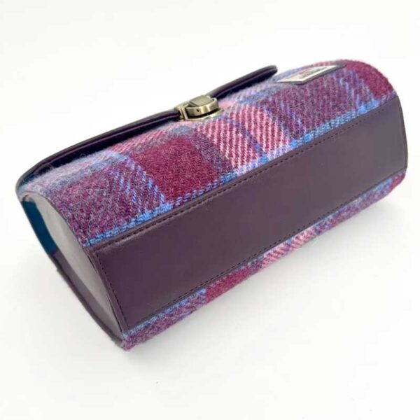 Mini-Tagestasche aus Harris Tweed in Pastellrosa