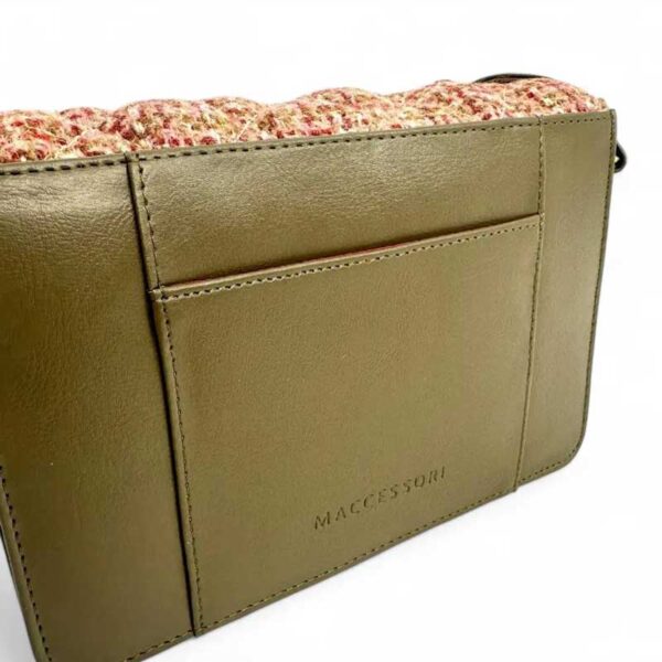 Harris Tweed Stepp-Schultertasche in Ahorn