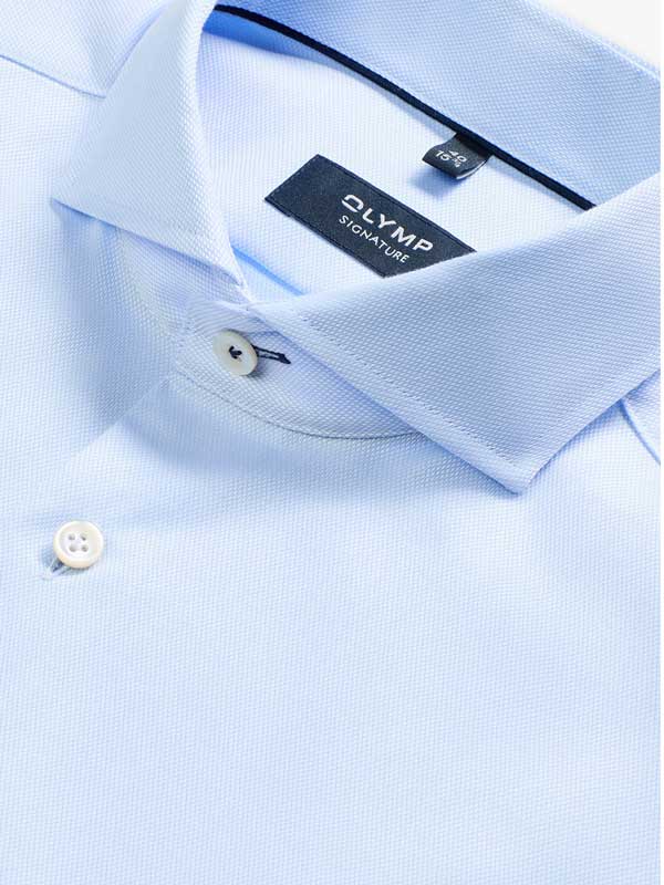 Olymp Tailored Fit, Signature Cutaway, Hellblau