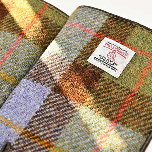 Herren Harris Tweed Handschuhe im Kastanienblauen Tartan