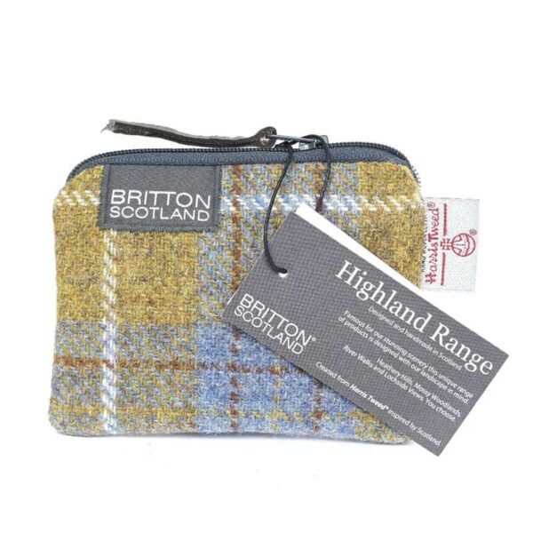 Harris Tweed Highland Kartenhandtasche Senfkaro