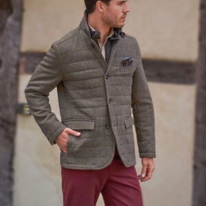 Herren Tweed Jacke ''Austria'' Jacke In Green Hill Tweed