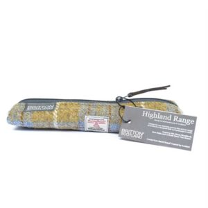 Harris Tweed Highland Range Slim Federmäppchen, Senfkaro