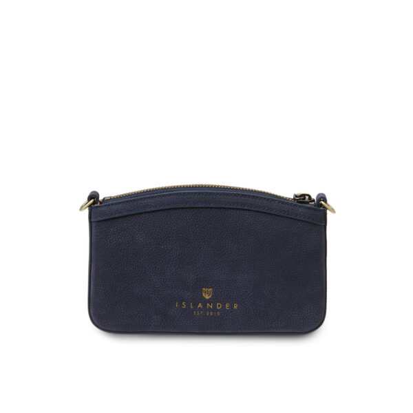Harris Tweed Schultertasche, The Ailsa, Marineblaues Überkaro