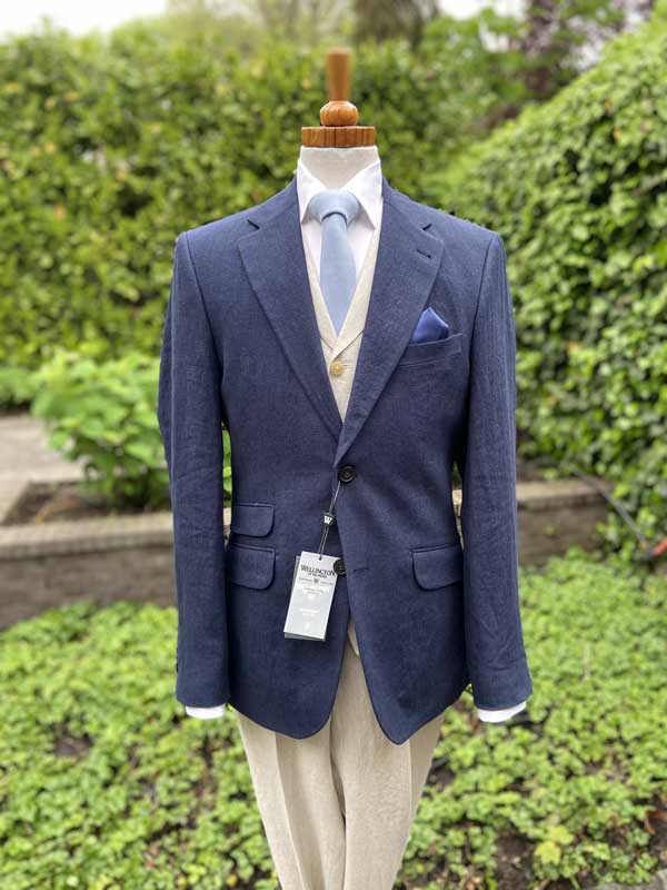 Wellington Leinen Sakko Navy