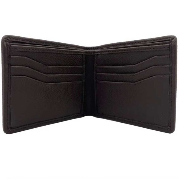 Harris Tweed Bifold Geldbörse in Blau-Braun kariert