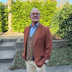 Harris Tweed Sakko London In Rust Overcheck