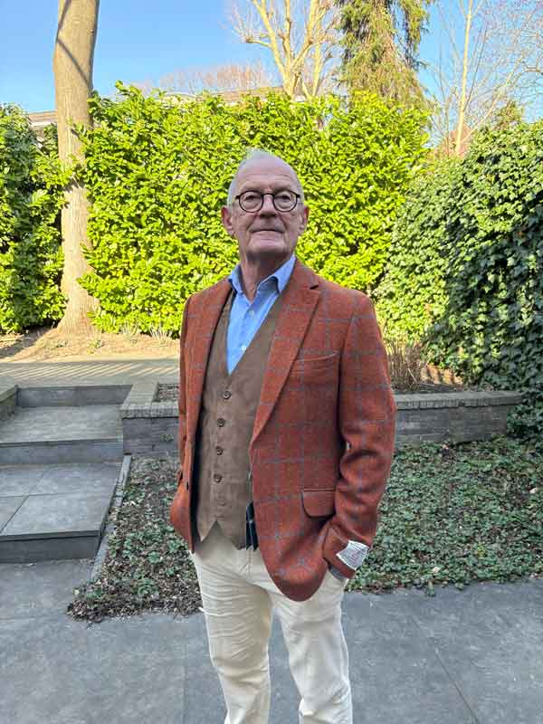 Harris Tweed Sakko London In Rust Overcheck