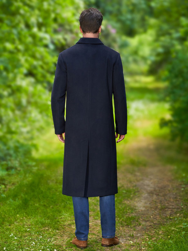 Langer Herrenmantel „Delchester“ Aus Woll-Kaschmir In Navy