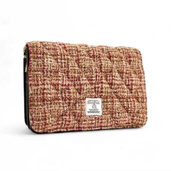 Harris Tweed Stepp-Schultertasche in Ahorn