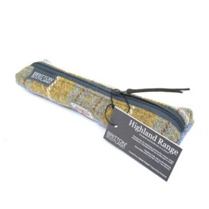 Harris Tweed Highland Range Slim Federmäppchen, Senfkaro